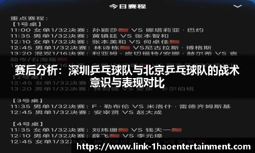 赛后分析：深圳乒乓球队与北京乒乓球队的战术意识与表现对比