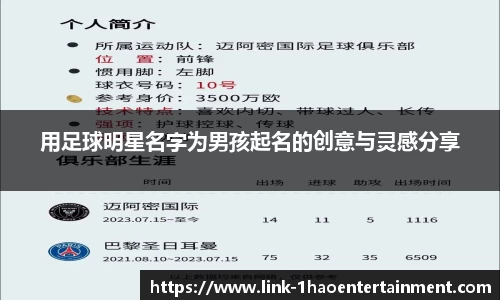 用足球明星名字为男孩起名的创意与灵感分享